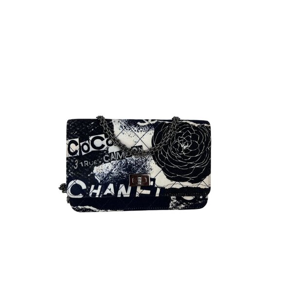Chanel Reissue 2.55 Quilted Printed Canvas Limited Edition Wallet on a Chain Bag - Picture 1 of 16